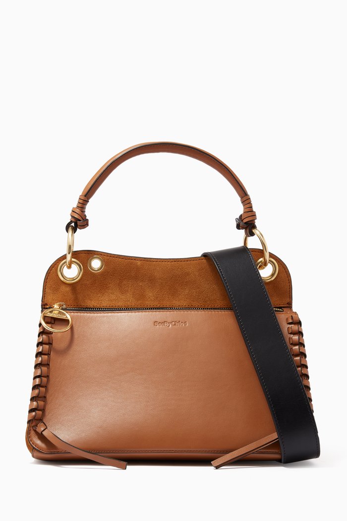 

Medium Tilda Shoulder Bag in Smooth & Suede cowhide, Brown