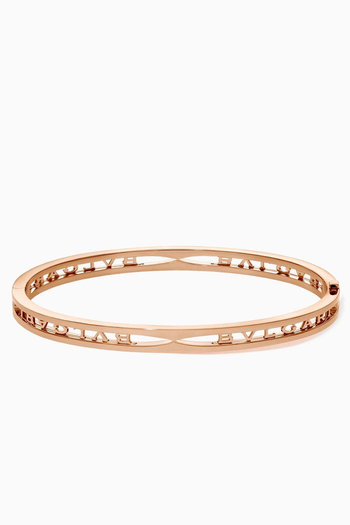

B.zero1 Logo Bangle, Rose gold