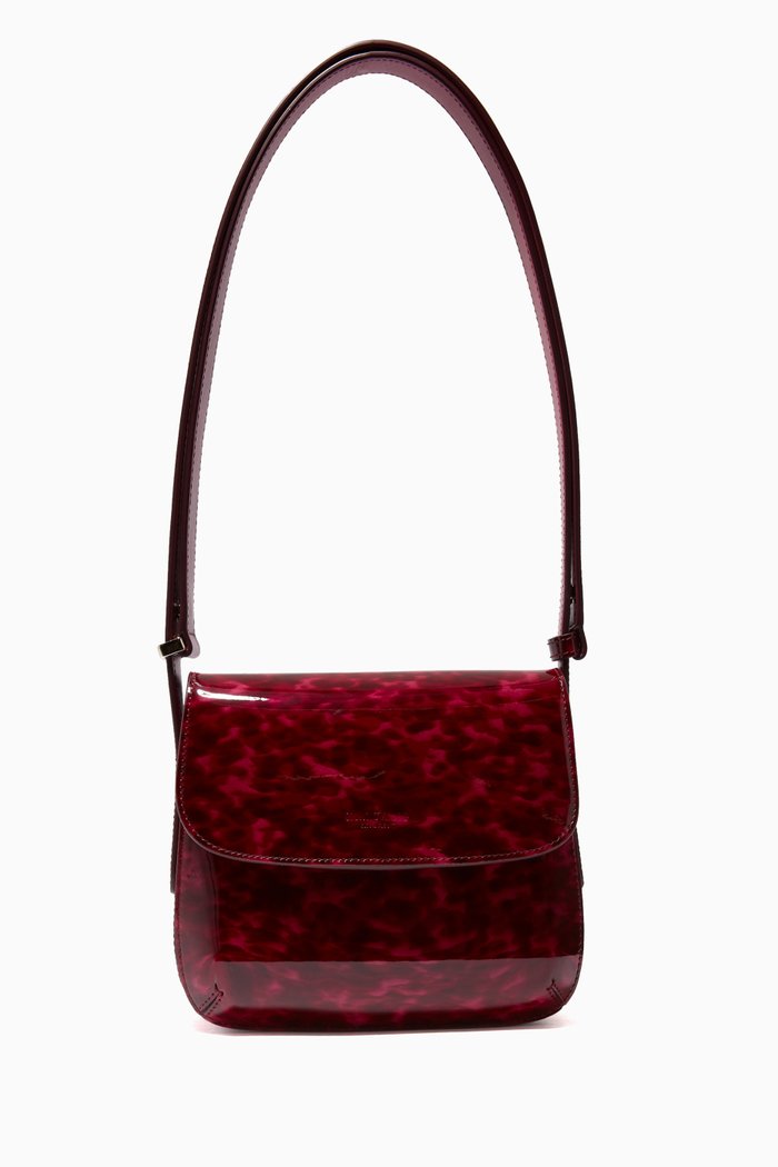 

La Prima Crossbody Bag in Tortoiseshell Leather, Red