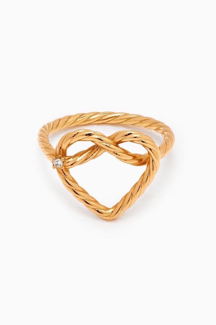 

Al Yada Heart Knot Diamond Ring in 18kt Gold, Yellow