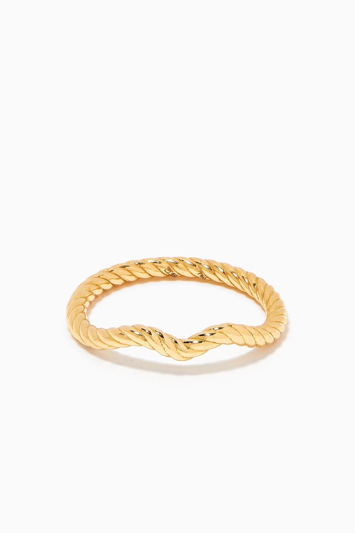 

Alyada Wave Ring in 18kt Gold, Yellow