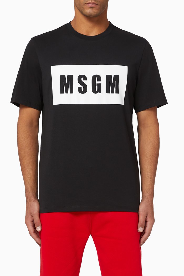 

Box Logo Cotton T-Shirt, Black
