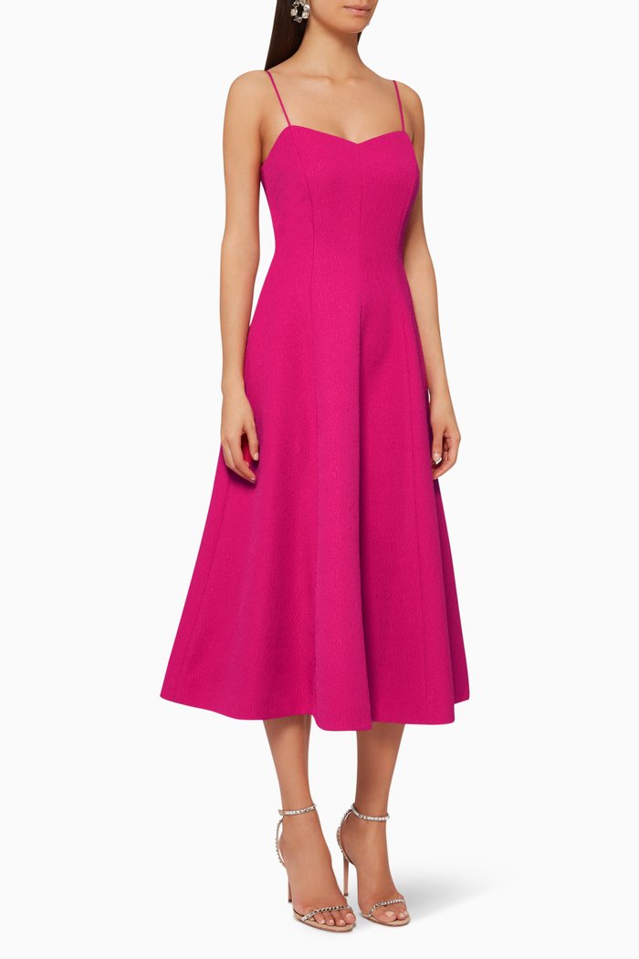

Natalia Strap Midi Dress, Pink