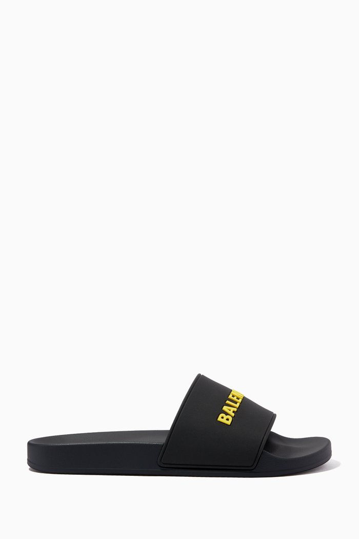 

Logo-Embossed Rubber Pool Slides, Black