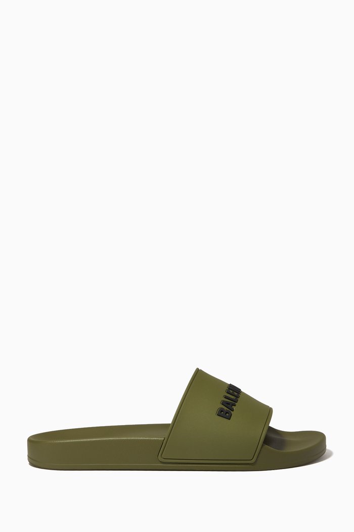 

Piscine Slide Sandals in Rubber, Black