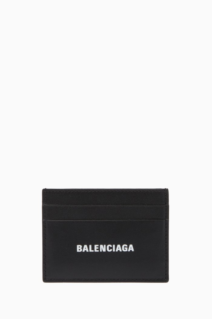 Calfskin Leather Cardholder, Black