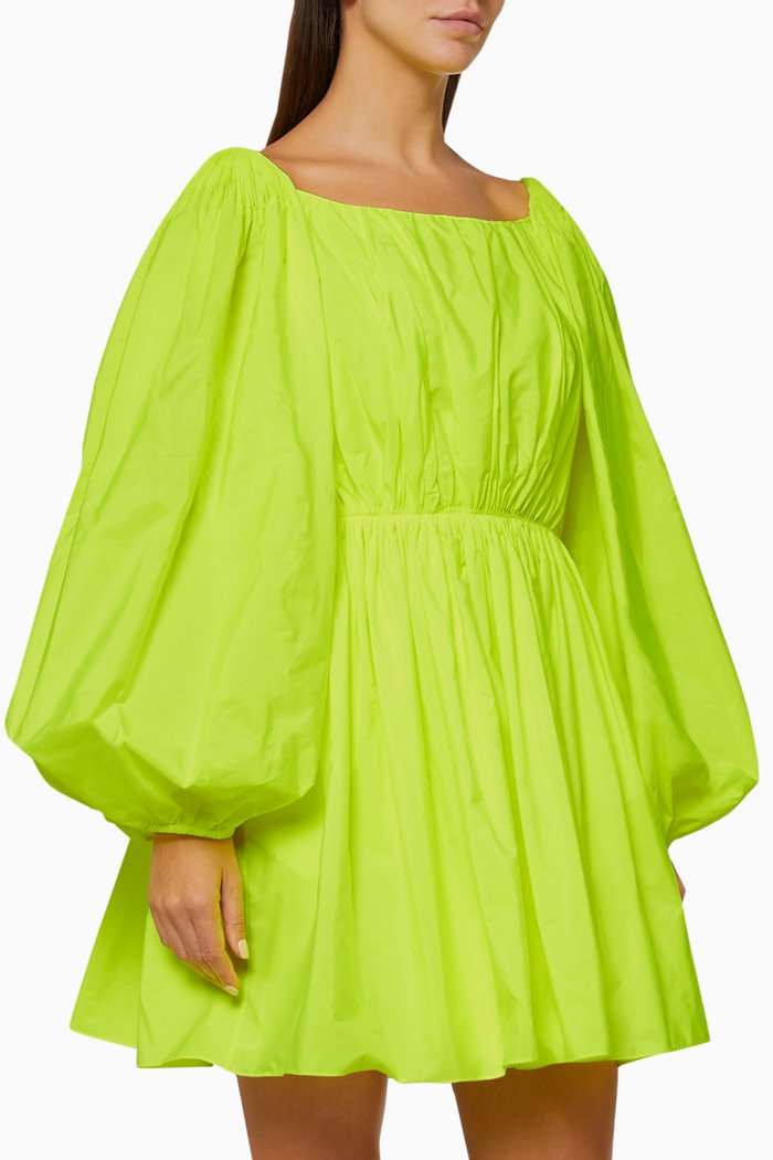 

Neon Pop Taffeta Short Dress, Yellow