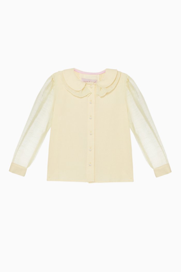 

Ruffled Collar Blouse, Yellow