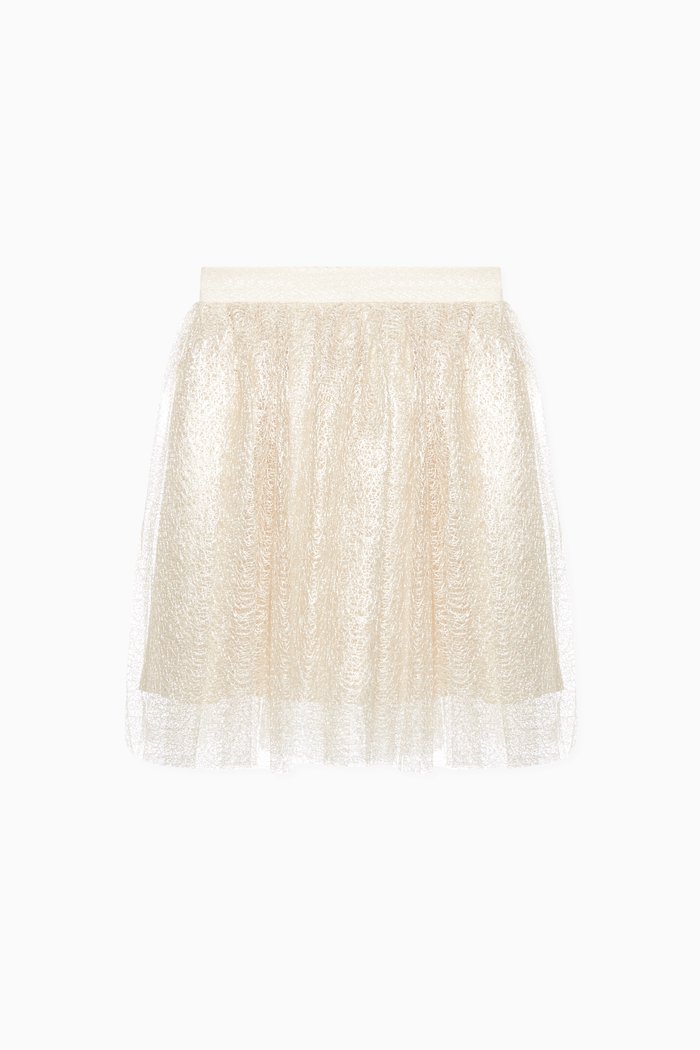 

Metallic Tulle Skirt, Neutral