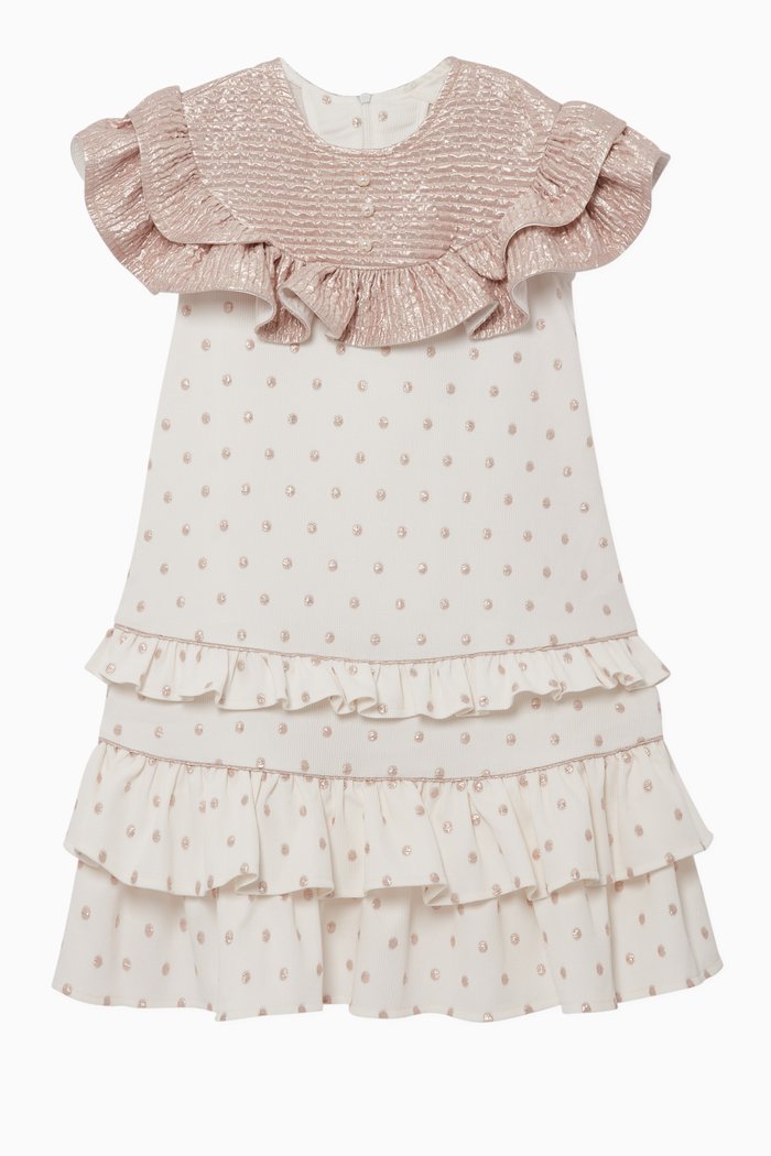 

Ruffle-Trimmed Dress, Pink