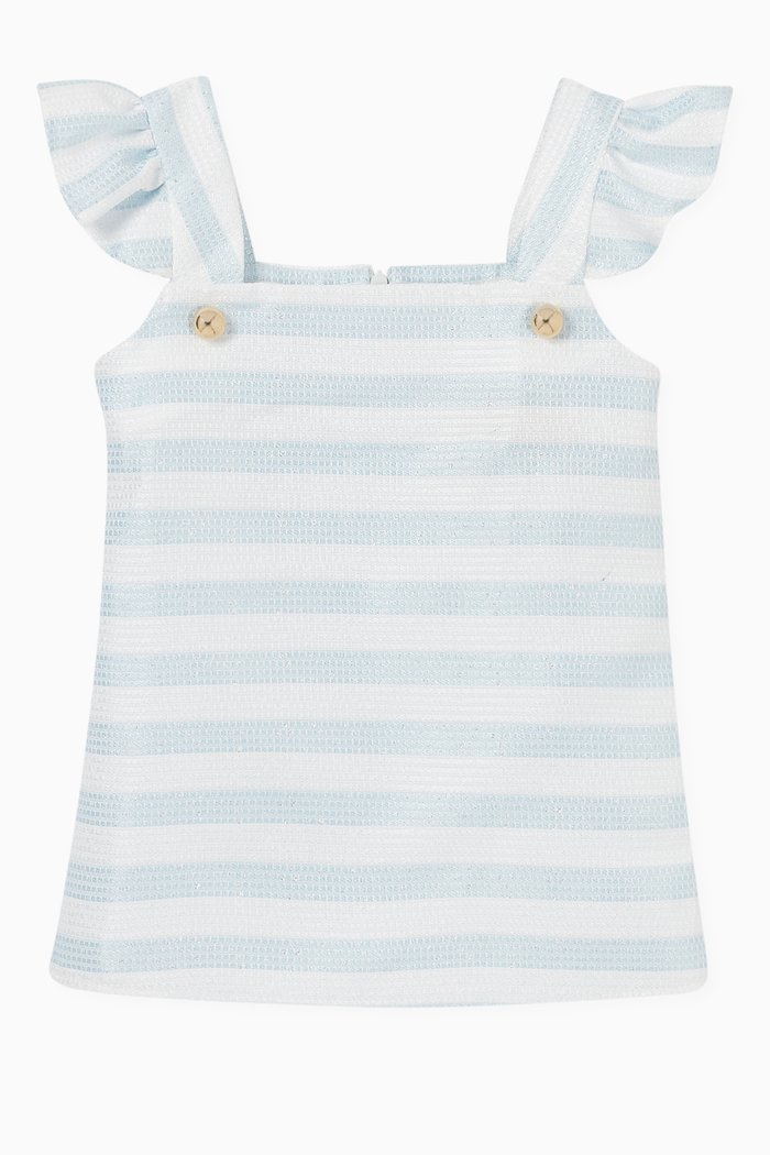 

Ruffle Sleeveless Blouse, Silver