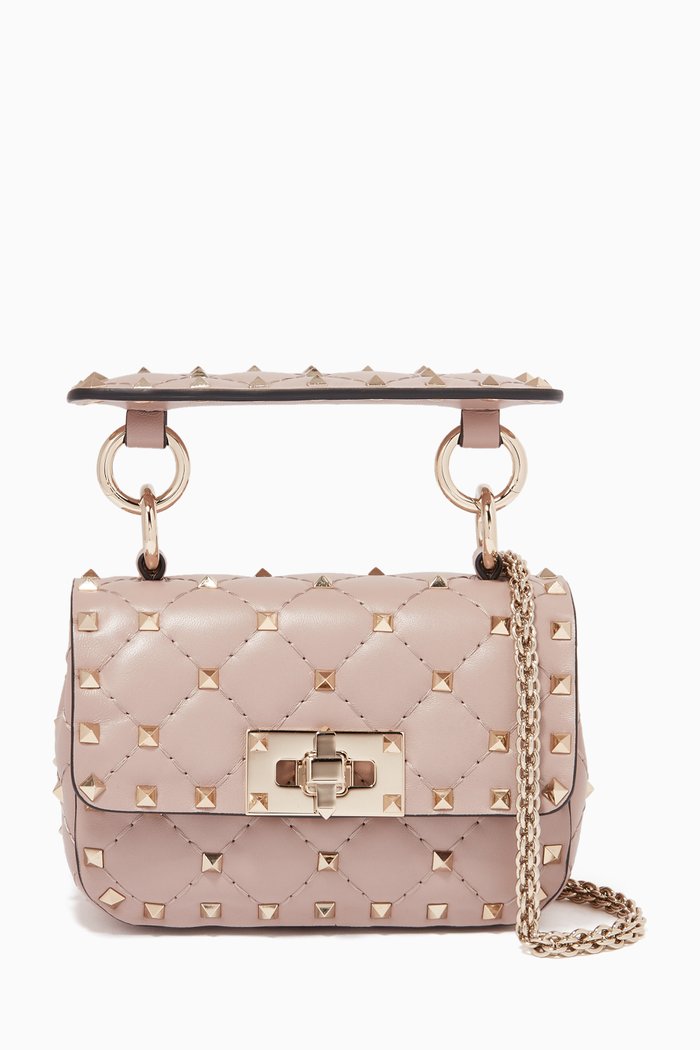 

Micro Rockstud Spike Bag in Nappa, Neutral