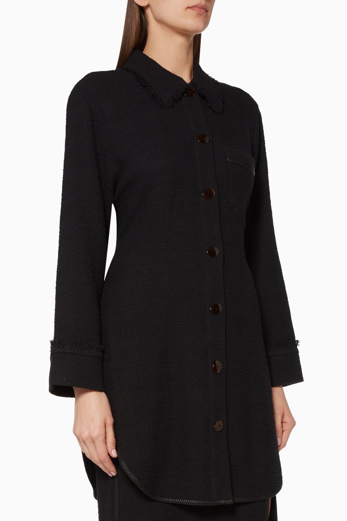 

Conny Cotton Fringe Shirt, Black