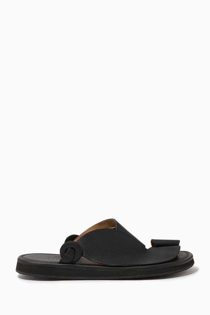 

Arabian Deercalf Vela Sandals, Black