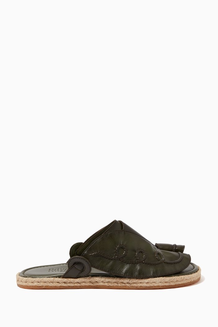 

Arabian Vela Softcalf Laceto Degrade Sandals, Green