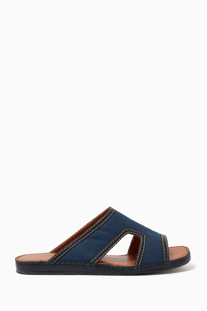 

Western Arca Textile Sandals, Blue