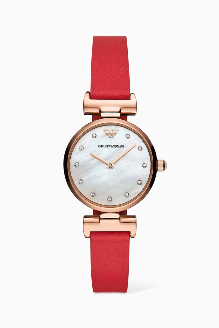 

Gianni Quartz Watch with Interchangeable Straps, Rose gold