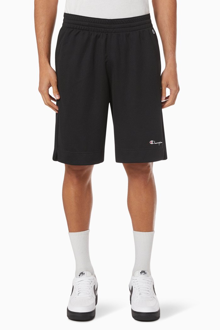 

Logo Shorts in Mesh, Black