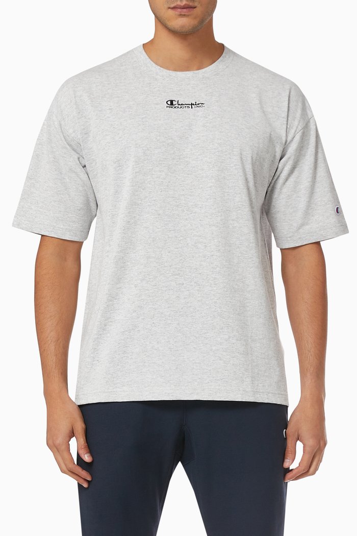 Technical T-shirt in Cotton, Grey