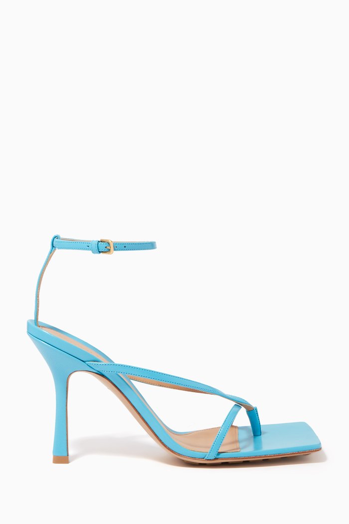 

Nappa Leather Stiletto Sandals, Blue