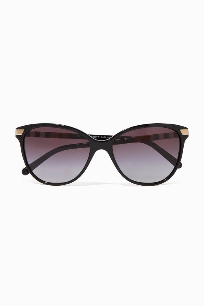 Cat-Eye Sunglasses, Black