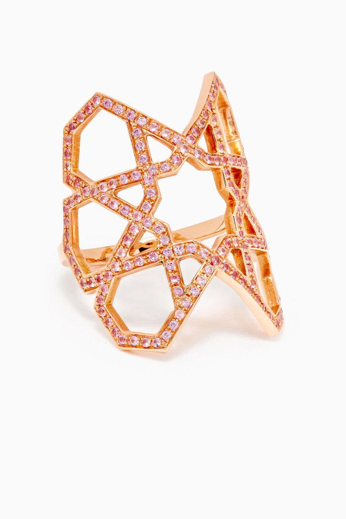 

Arabesque Deco Ring in 18kt Rose Gold