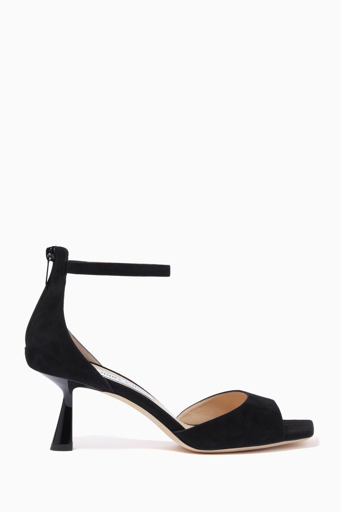 

Reon 65 Suede Sandals, Black