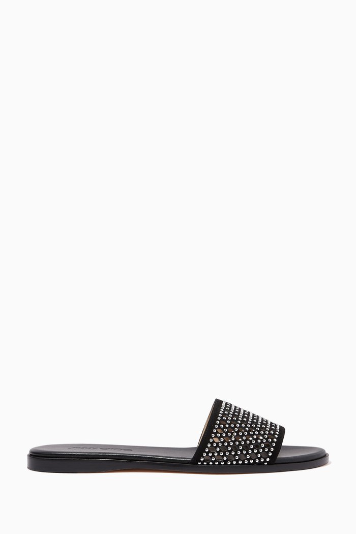 Minea Flats in Suede, Black