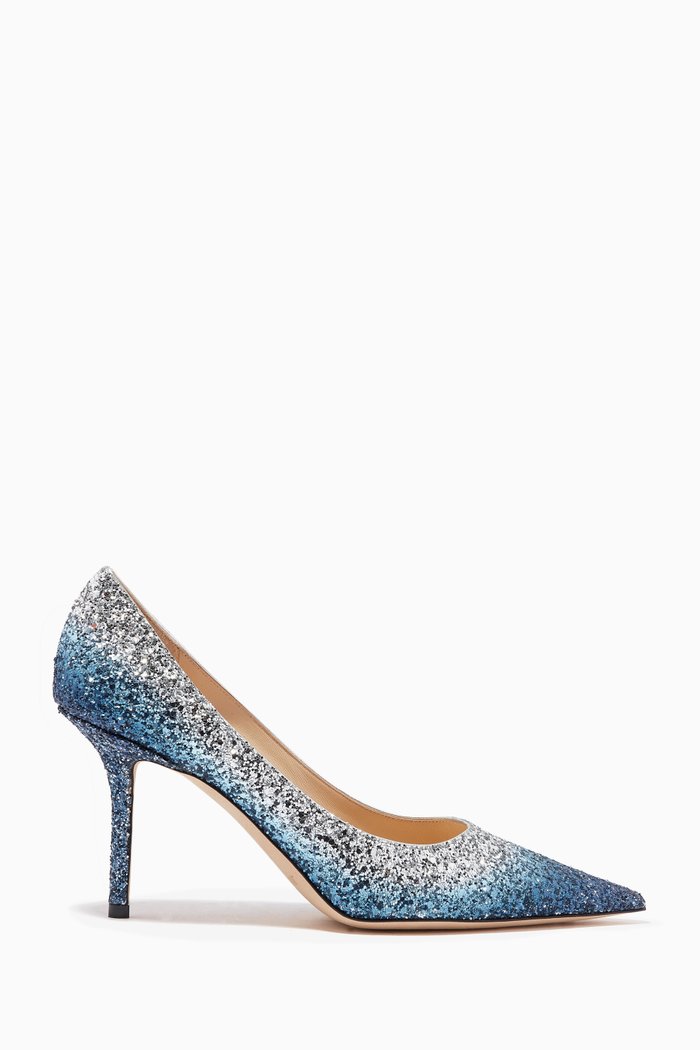 

Love 85 Pumps in Glitter Fabric, Blue
