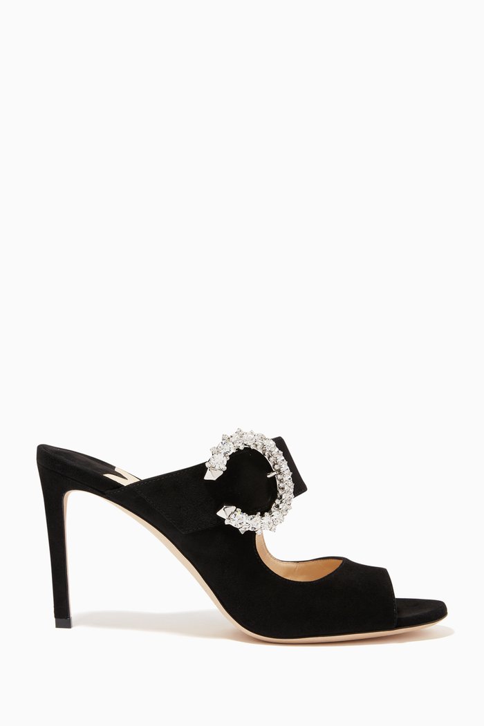 

Saf 85 Sandals in Suede, Black