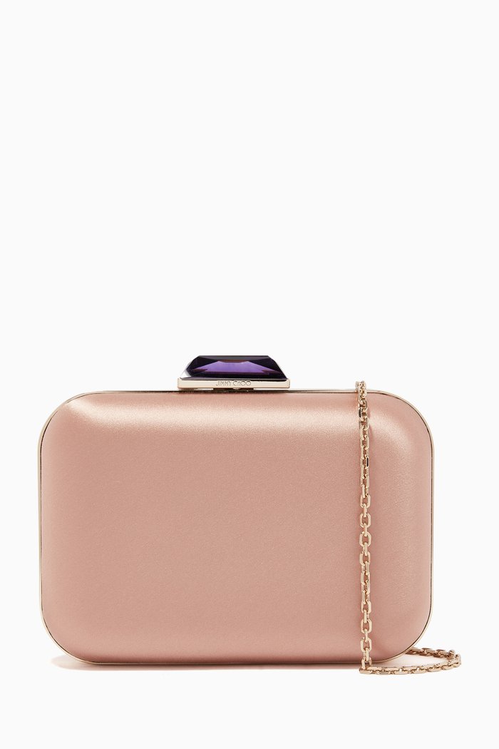 

Cloud/XL Clutch in Satin, Pink
