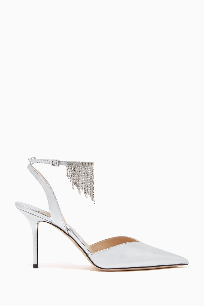 

Birtie 85 Pumps in Metallic Nappa Leather, Silver