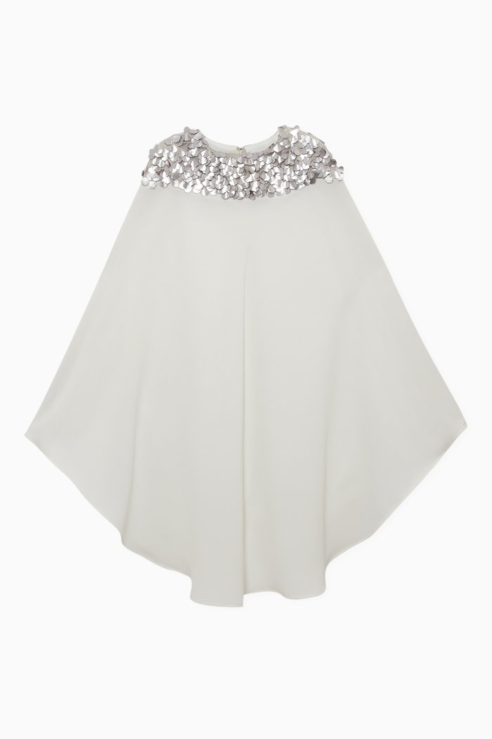 

Metallic Embellished Kaftan, White