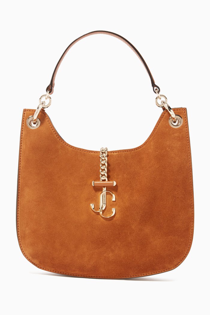 

Varenne Hobo/ M Handbag in Suede, Brown