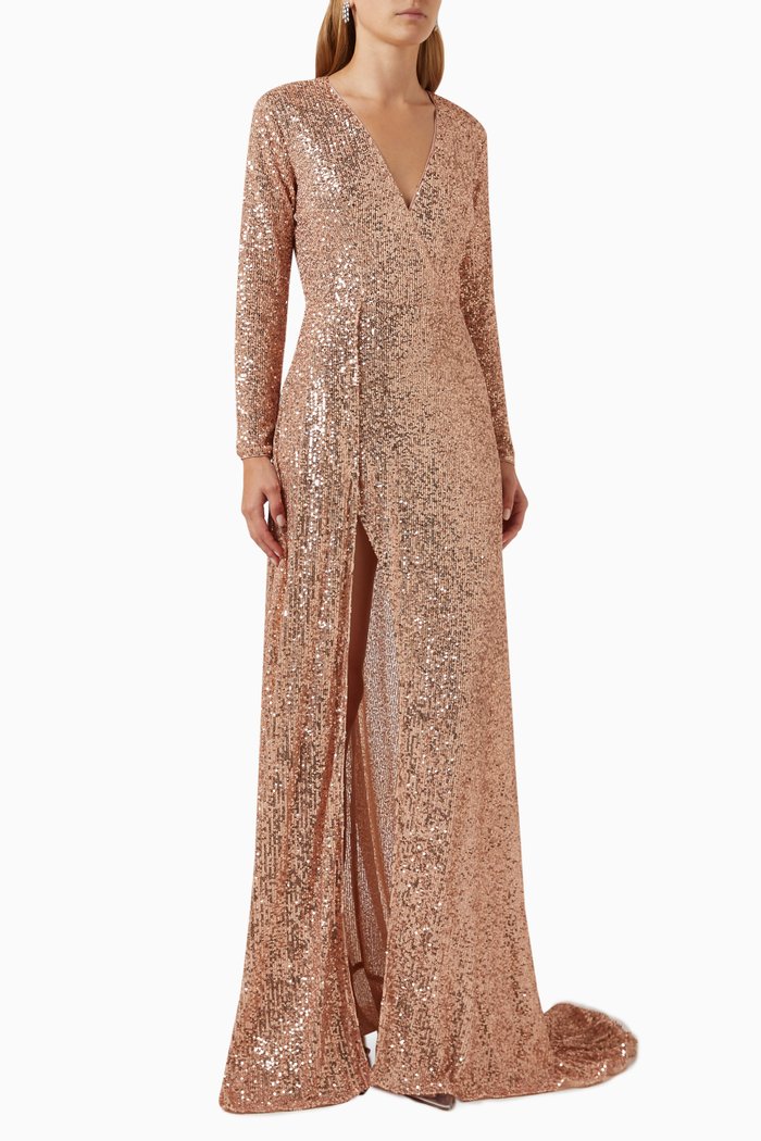 

Fontane Velvet Gown, Pink