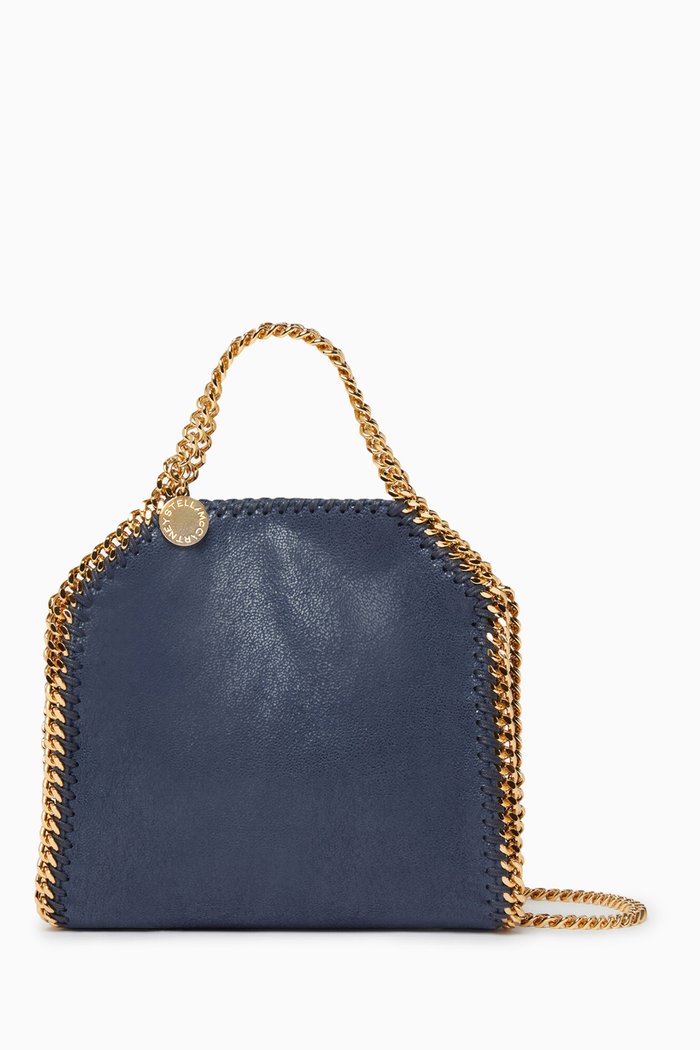Tiny Falabella Tote in Shaggy Deer, Blue