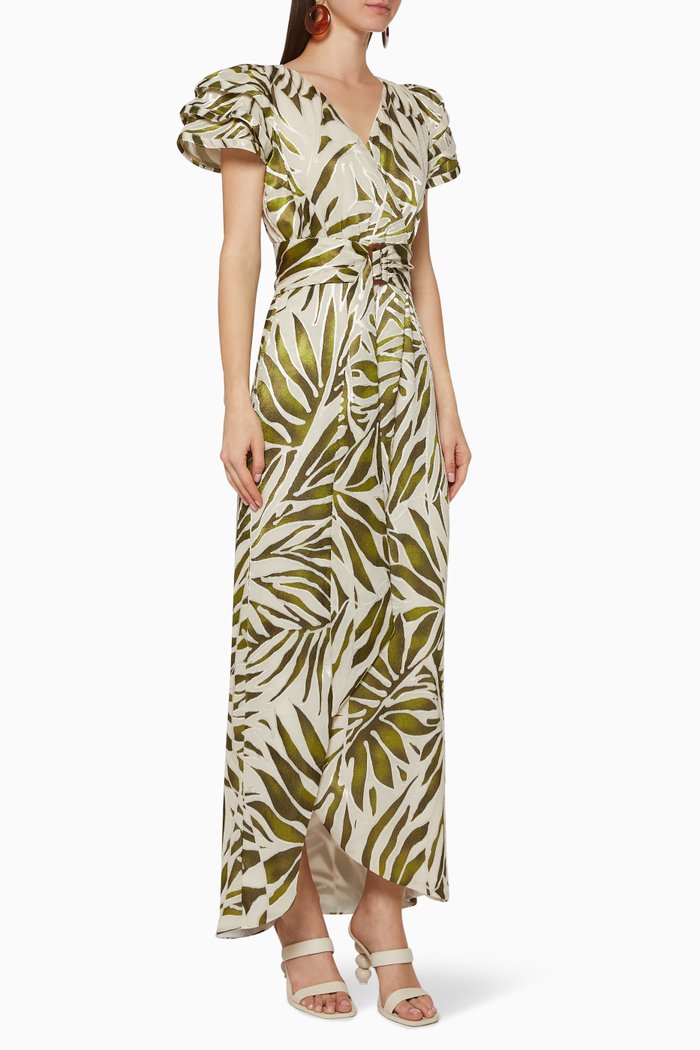

Dalia Leaves Print Dress, Multicolour