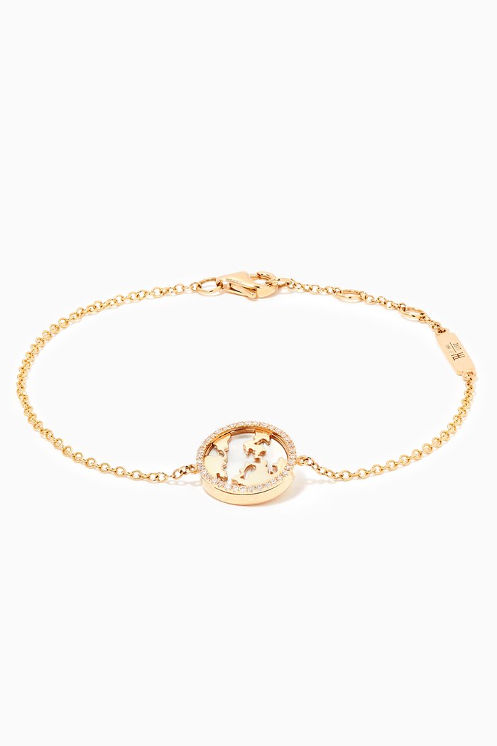 

My World Mother Of Pearl Diamond Bracelet, Gold