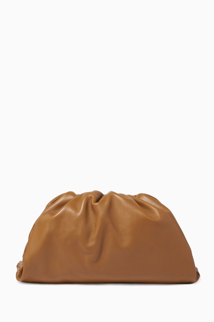 

The Pouch Calf Leather Clutch, Brown