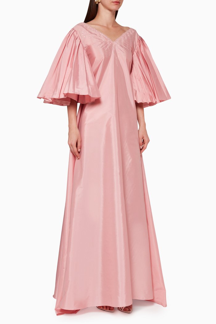 

Embellished Silk Dress, Pink