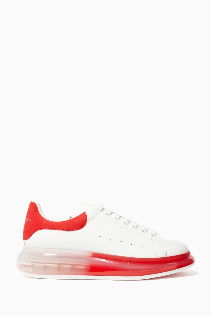 

Oversized Leather Sneakers, Red