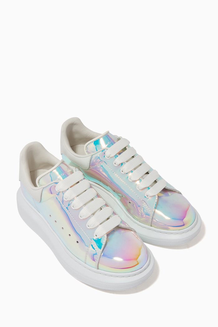 

Oversized Iridescent Sneakers, Metallic