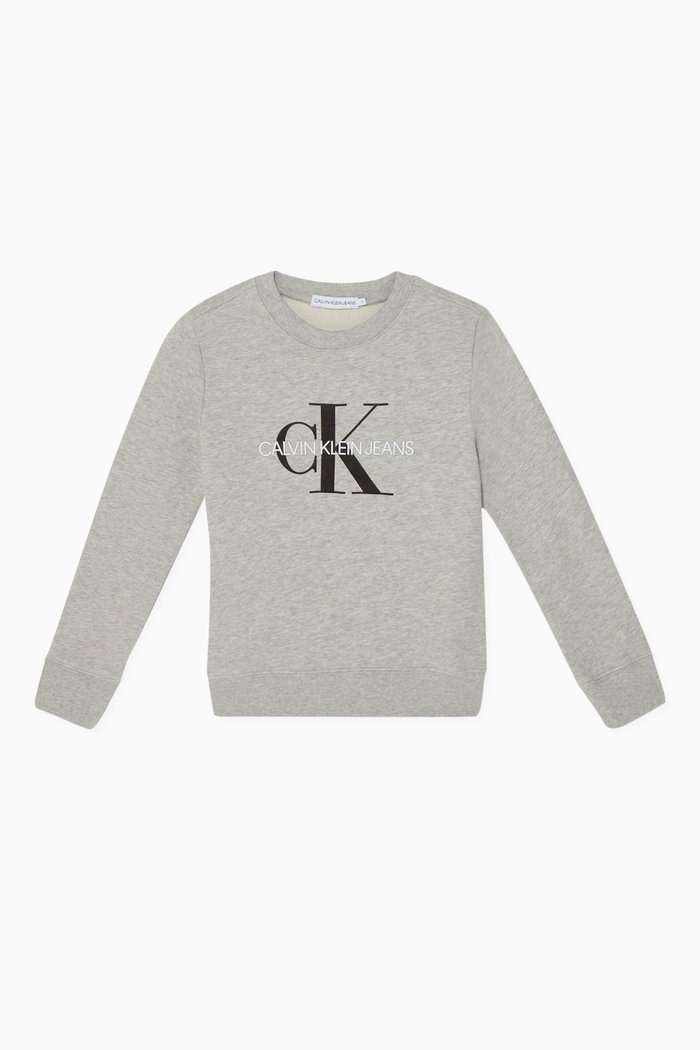 

Logo Cotton Terry Sweatshirt, Grey