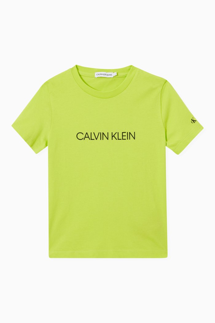 

Logo Print T-shirt in Cotton, Green