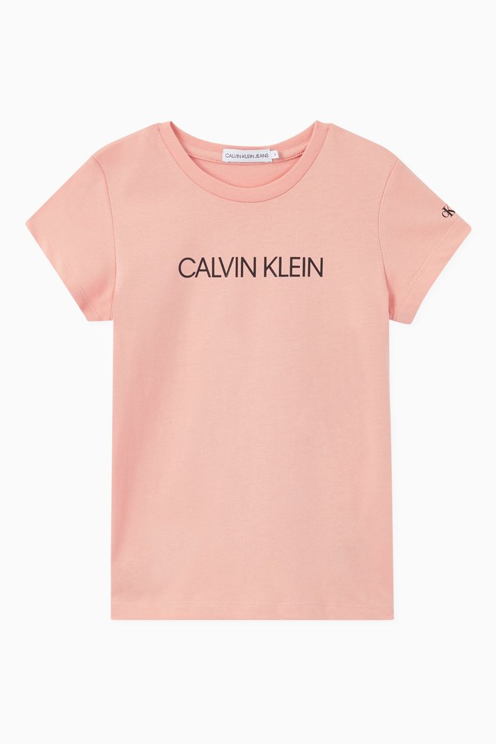 

Signature Logo Cotton T-Shirt, Pink