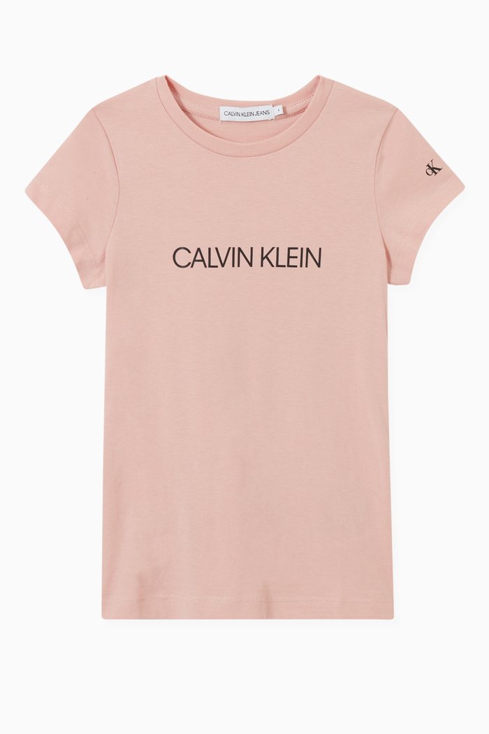 

Institutional Logo T-shirt in Cotton, Pink