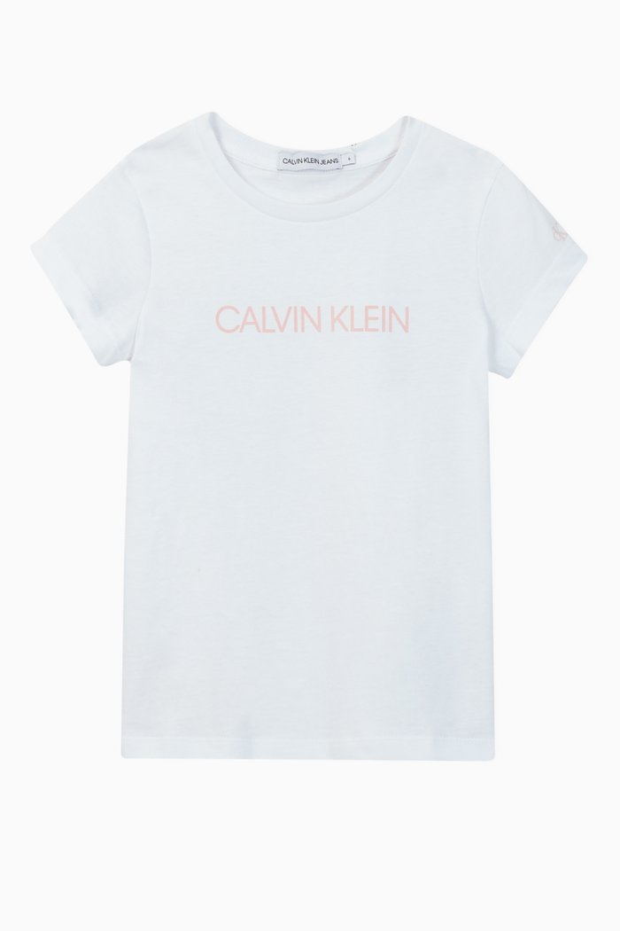 

Institutional Logo Cotton T-Shirt, White