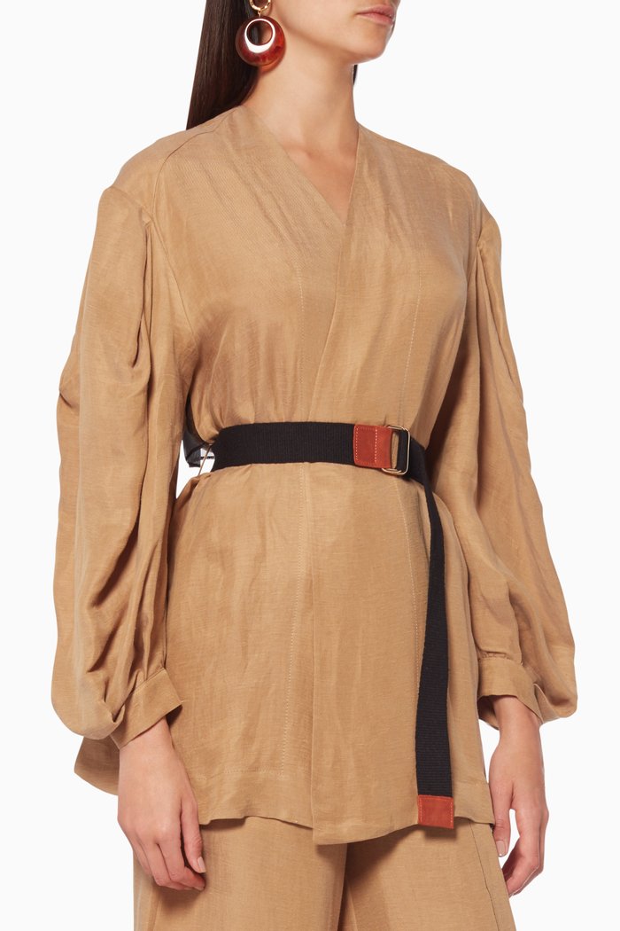 

Embroidered Kimono Jacket, Neutral