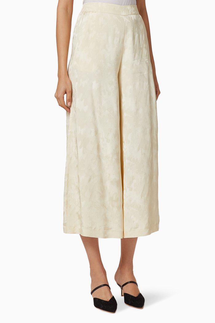 

Floral Textured Culottes, Neutral
