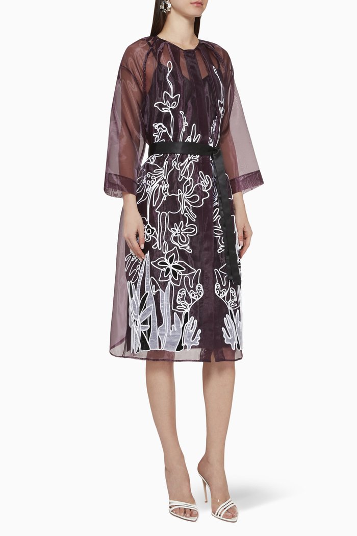 

Floral Embroidered Jacket, Purple